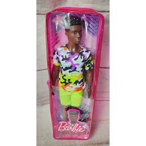 Mattel African American Young Man Collectible Doll With Colorful Shirt